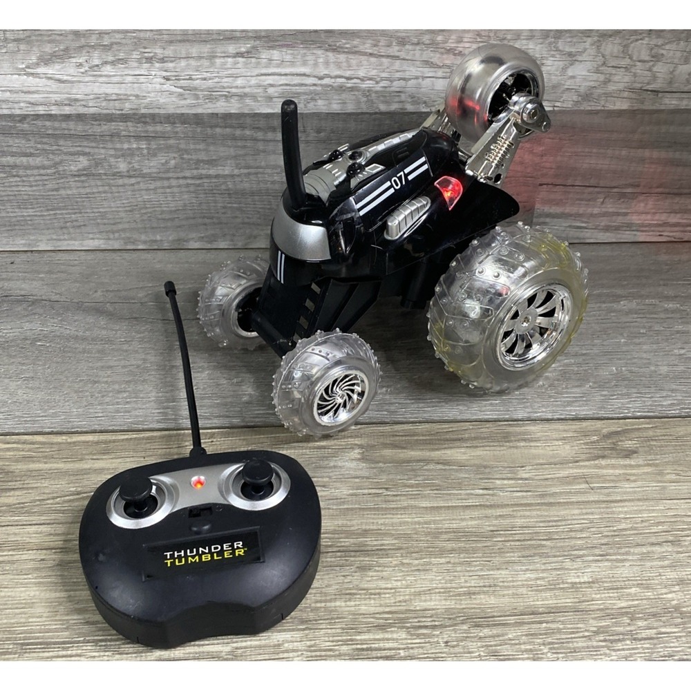 BLACK‎ SHARPER IMAGE Thunder Tumbler Black Toy RC Kids Car Working